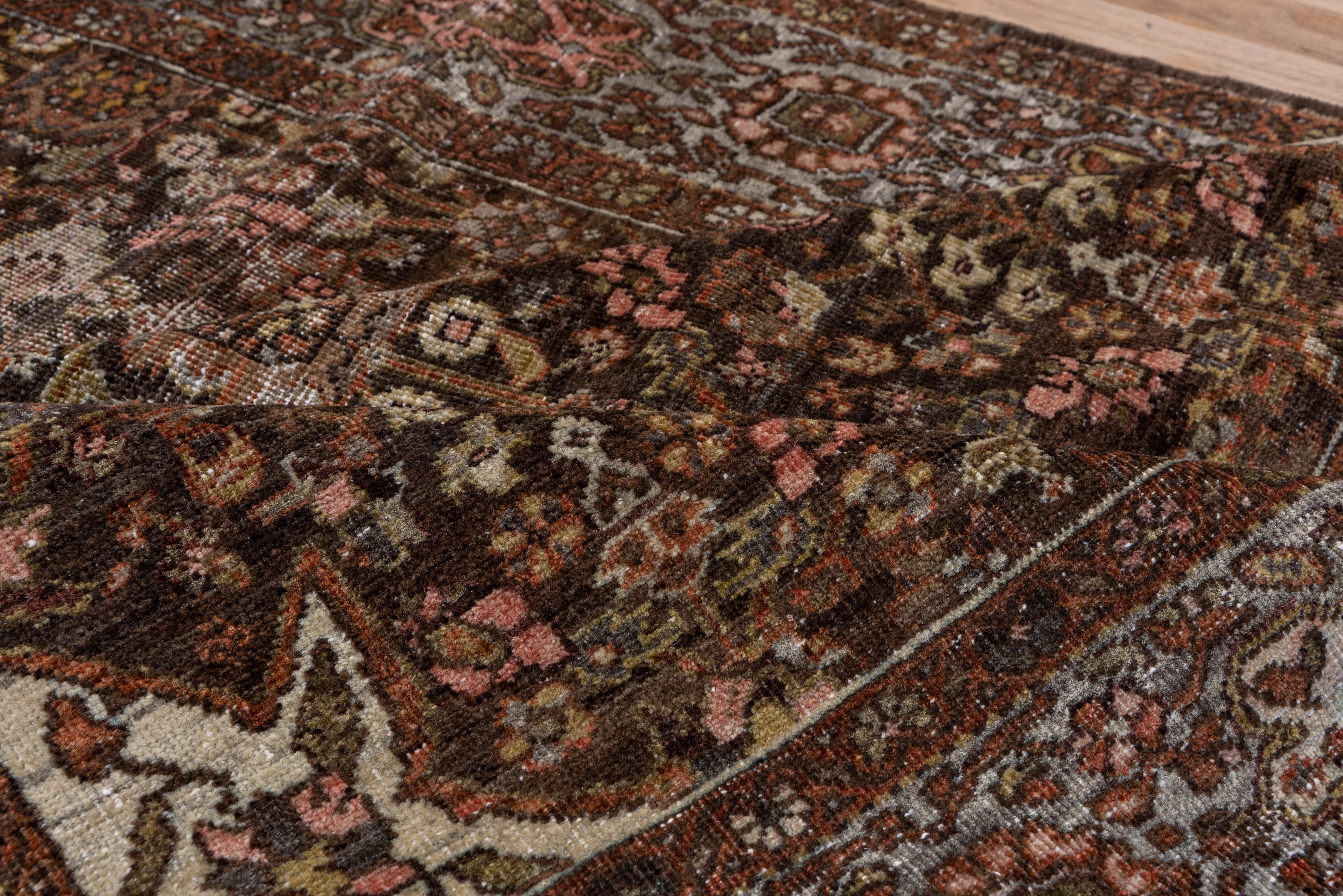  Far Sarouk Royal Brown Rug  In Good Condition For Sale In New York, NY