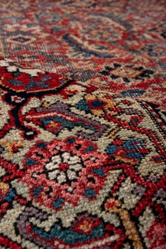 Farahan Rug Allover Paisley and Rosette Floral Pattern