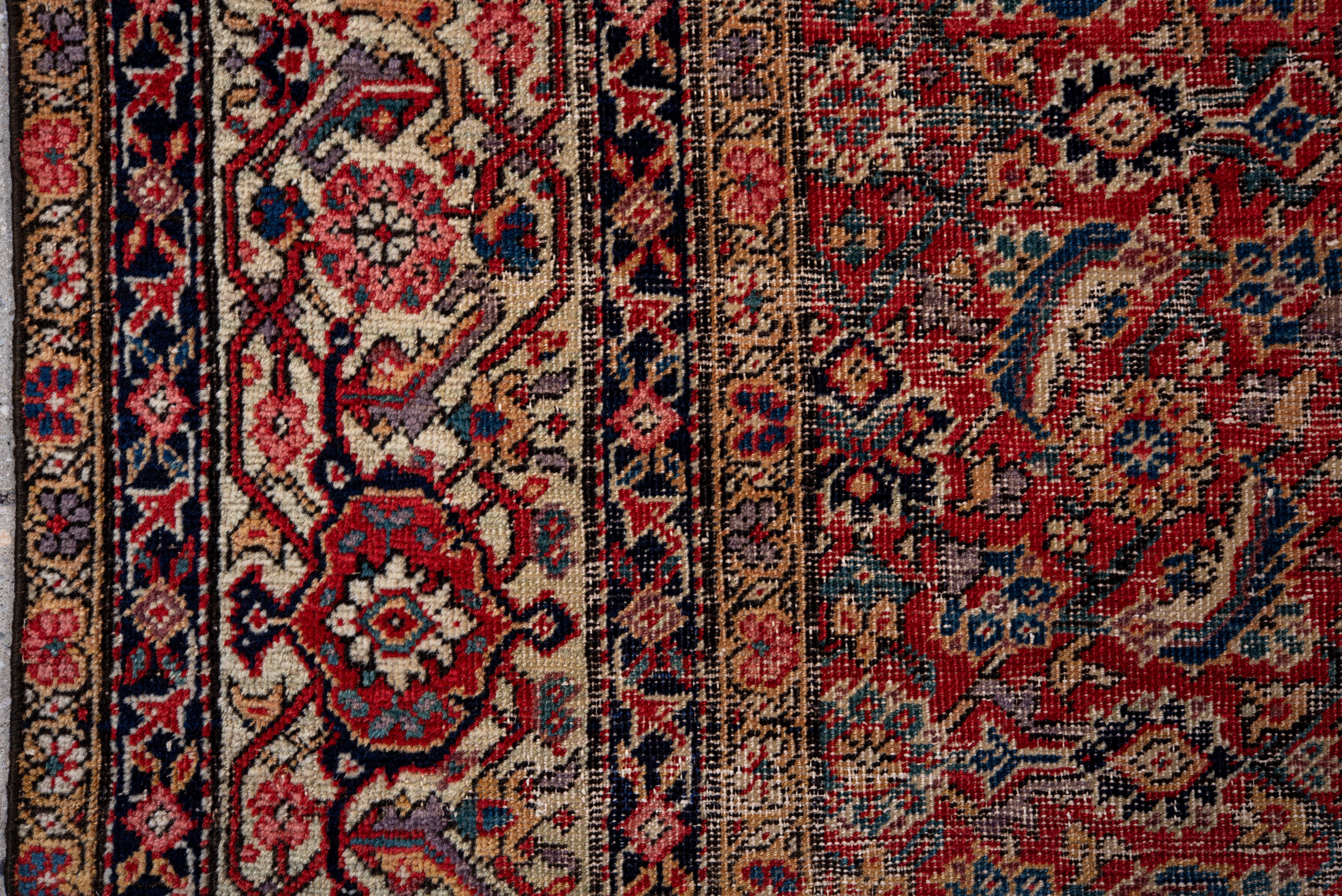Farahan Teppich Allover Paisley und Rosette Floral Muster (Mitte des 20. Jahrhunderts) im Angebot