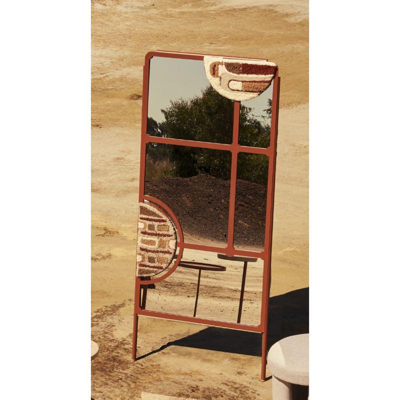 Faraji mirror by TheUrbanative
Dimensions: W25 x L78.5 x H175 cm
Material: Powder Coated Steel Frame Work, Clear Mirror, Birch Ply backing, Hand Embroidered Panels

TheUrbanative is a contemporary South African furniture and product design