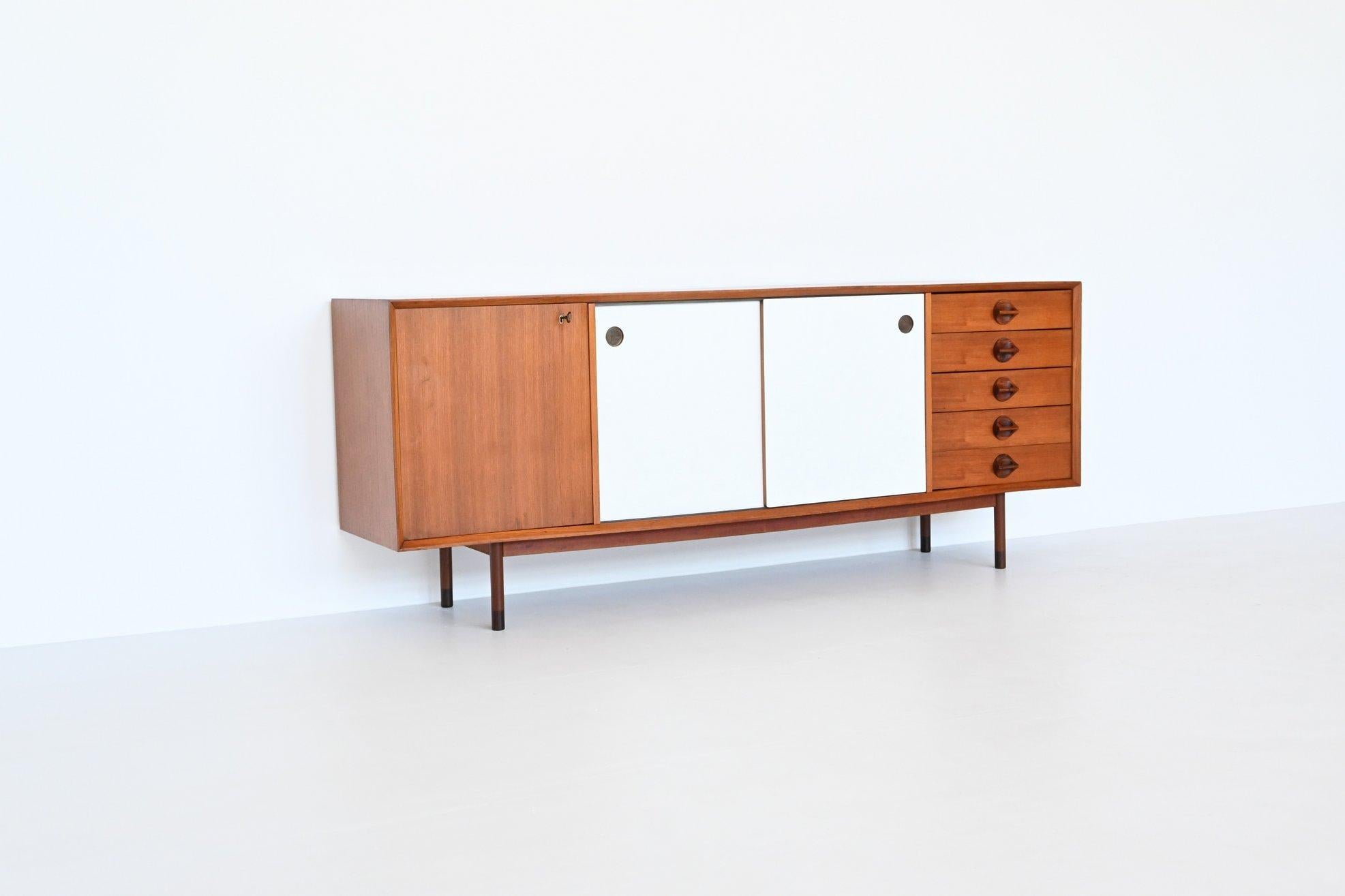 Faram Sideboard Model Monika Teak Wood Italy 1960 In Good Condition In Etten-Leur, NL