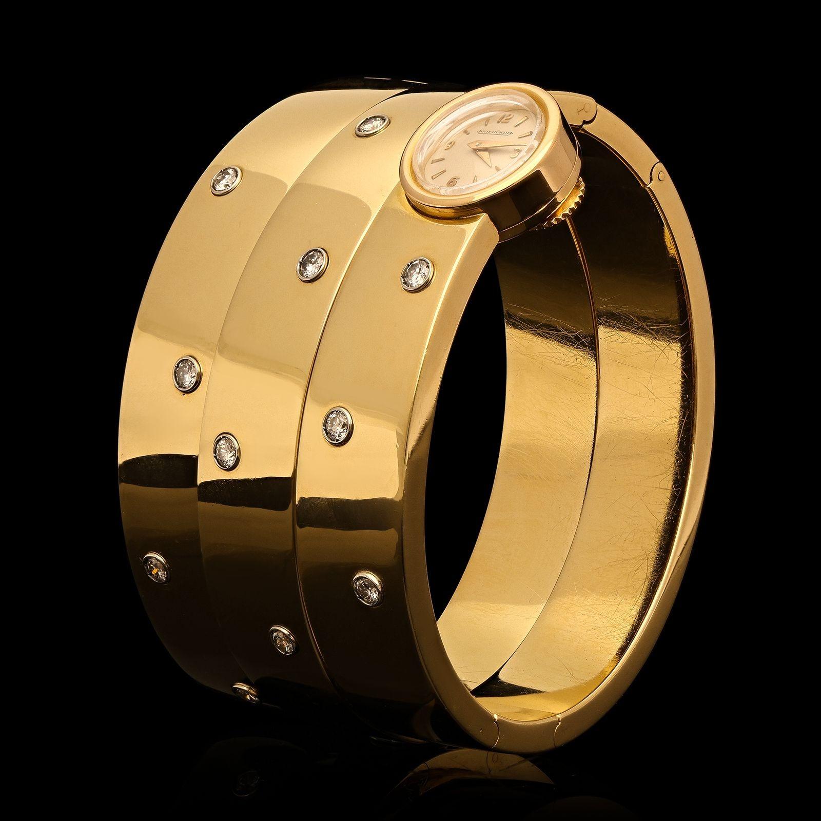 Faraone Gold and Diamond Wraparound Wrist Watch, circa 1980s In Good Condition For Sale In London, GB