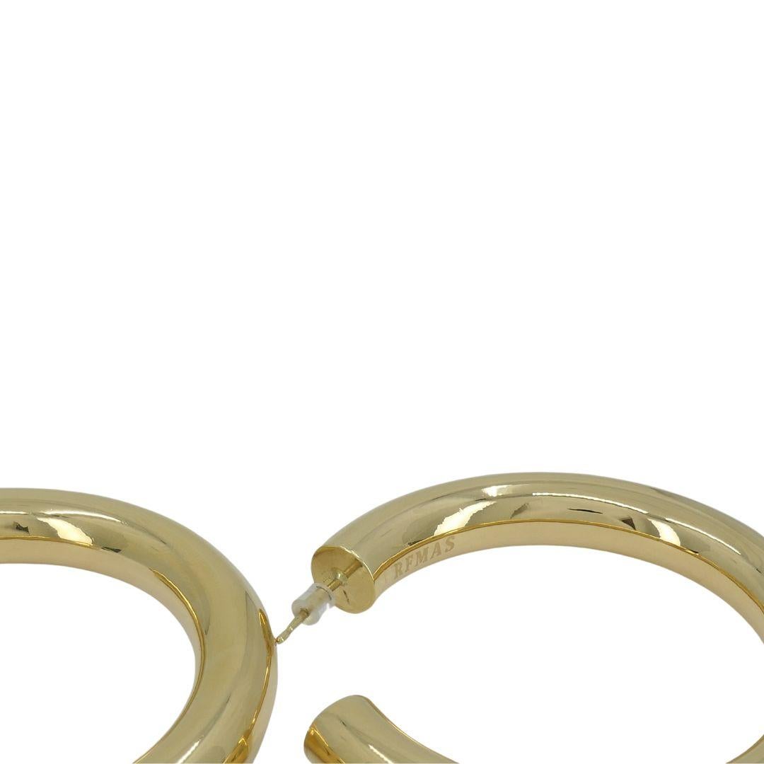 Women's Faraone Mennella 18k Gold Barbella Hoops For Sale
