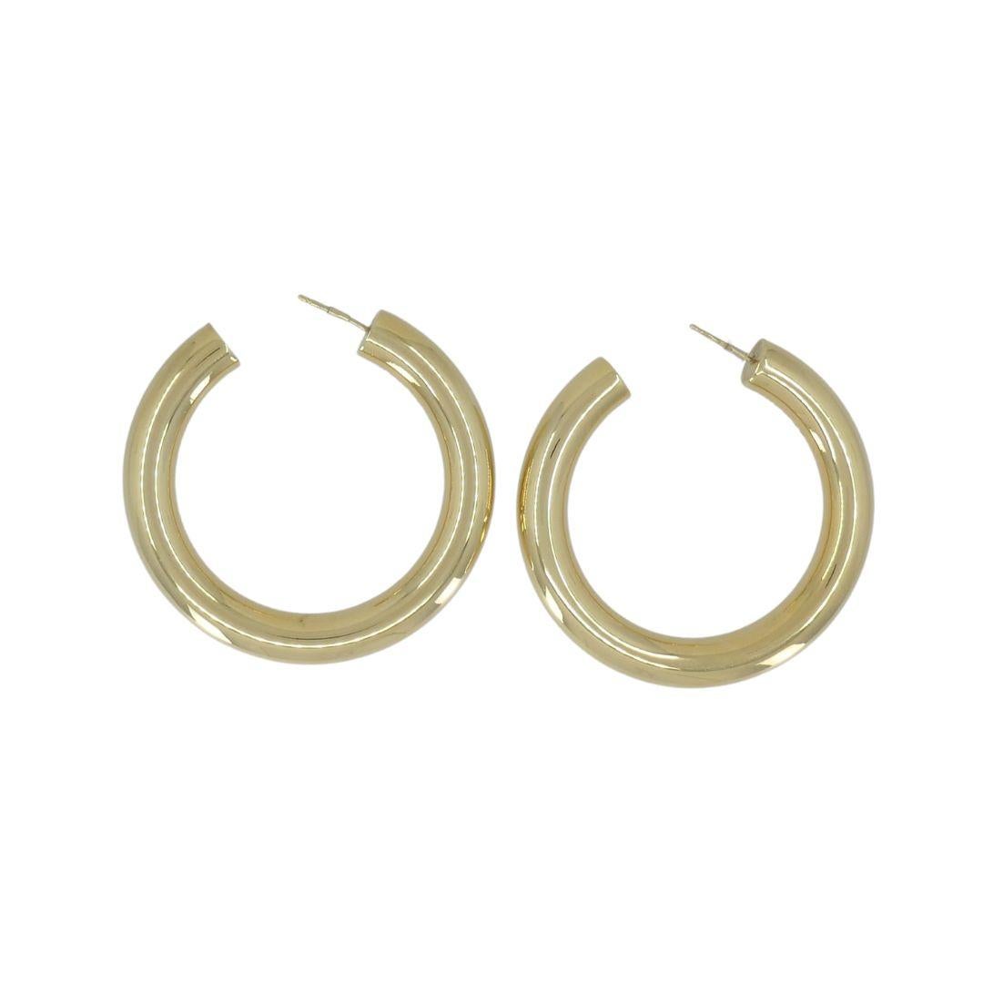 Faraone Mennella 18k Gold Barbella Hoops For Sale 2