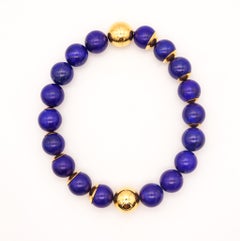 Faraone Mennella Modernist Blue Lapis Lazuli Necklace In 18Kt Yellow Gold
