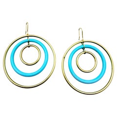 Boucles d'oreilles Faraone Mennella RFMAS Orbite Capri Turquoise