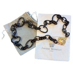 Faraone Mennella R.F.M.A.S Wood and 18K Link Station Necklace