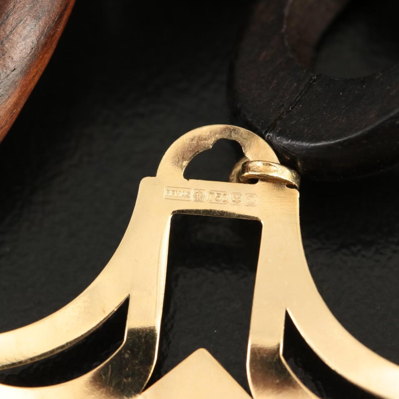 Faraone Mennella R.F.M.A.S, collier à maillons en bois et 18 carats en vente 4