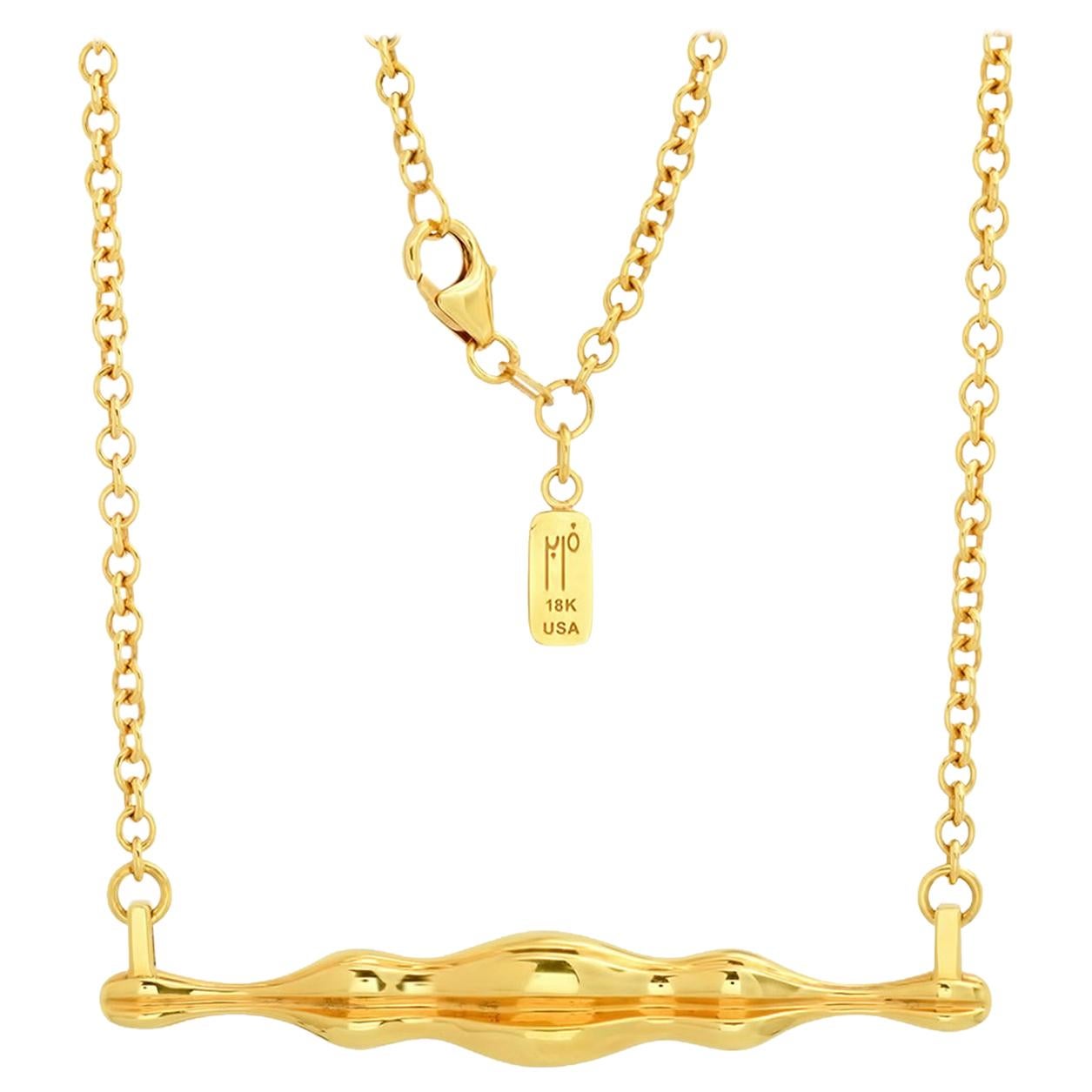 FARBOD 18 Karat Yellow Gold Pendant "Soho" 'Unisex' For Sale