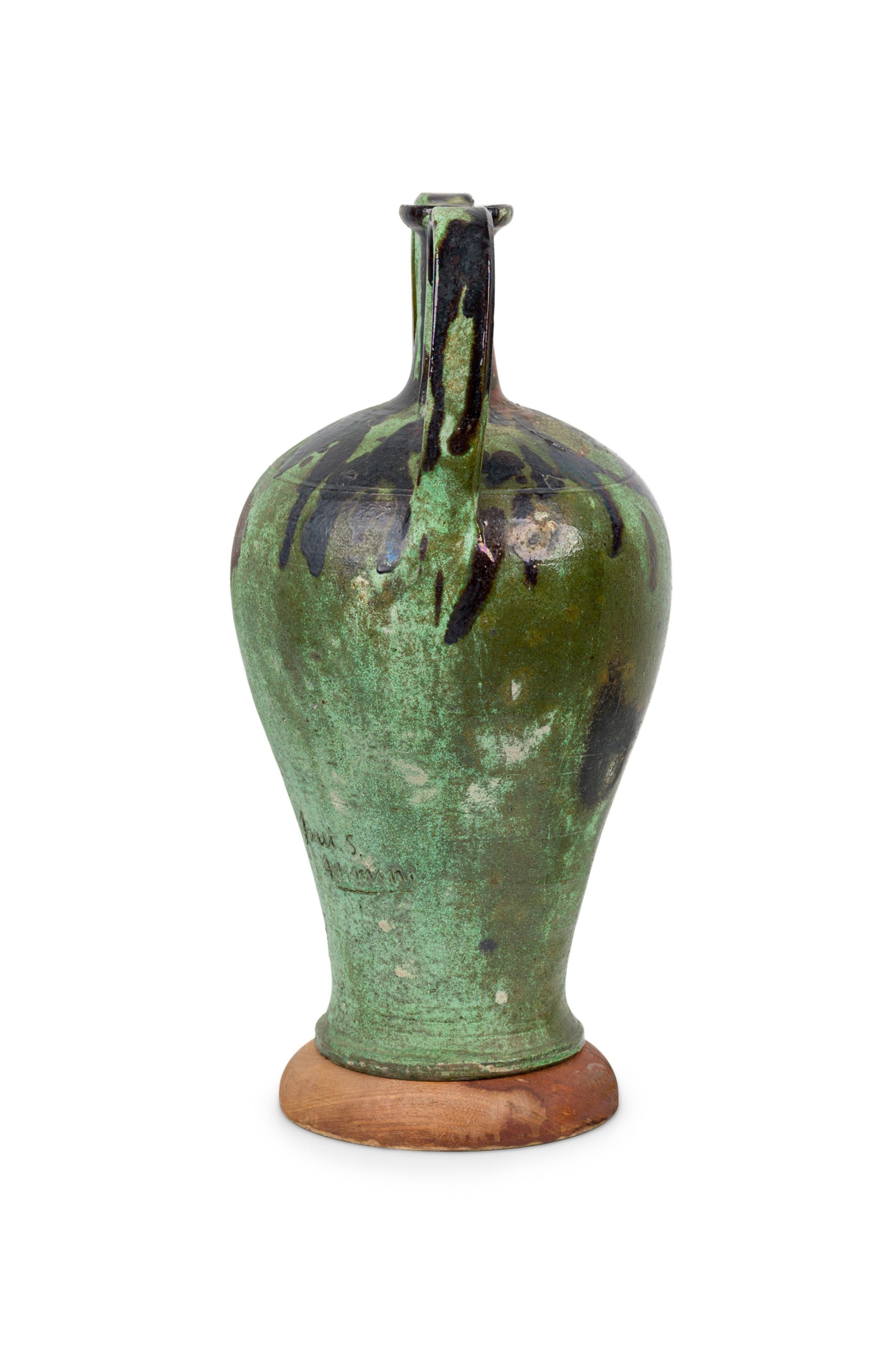 Mid-Century Modern Farci Saverio, vase de table italien en céramique Amphora du milieu du siècle dernier en vente