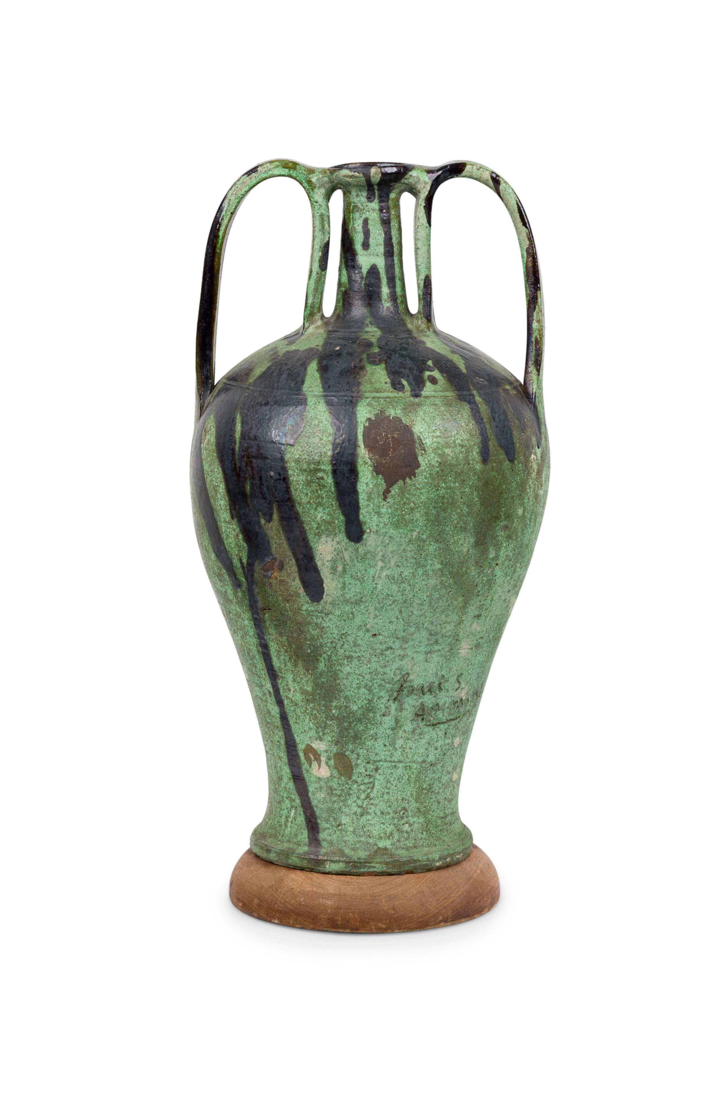 Fait main Farci Saverio, vase de table italien en céramique Amphora du milieu du siècle dernier en vente