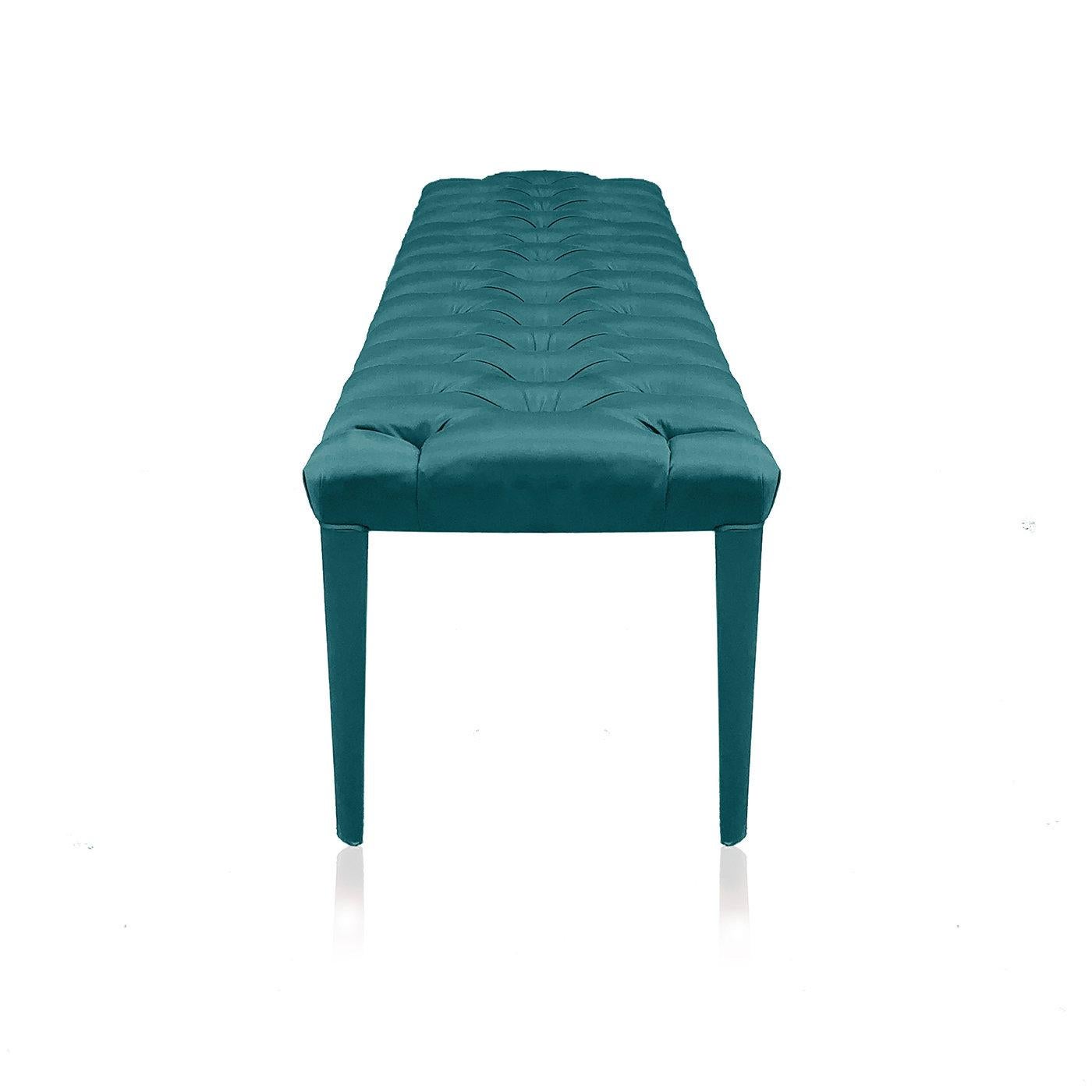 Farfalla Bio Ottoman Bench Petrol by Davide Barzaghi In New Condition For Sale In Milan, IT