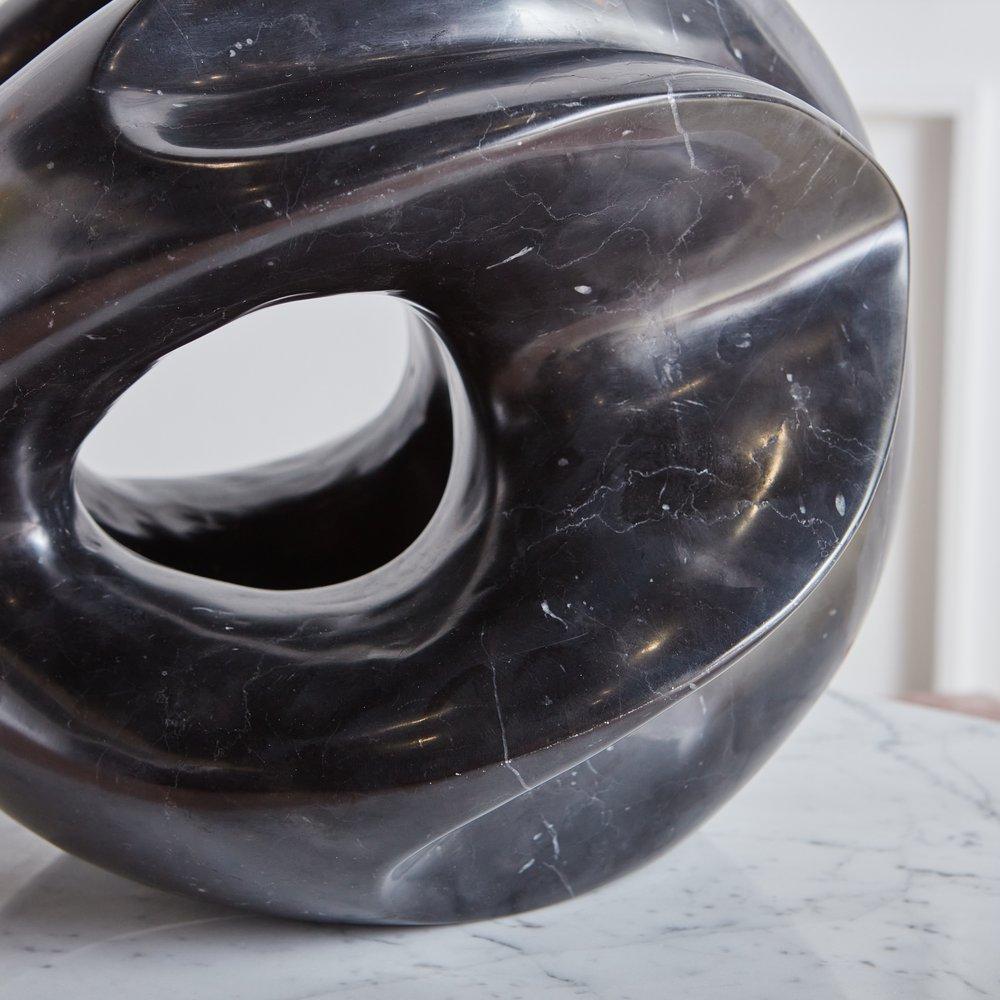 Farfalle Sphere in Black Marble by Karl Geckler 1