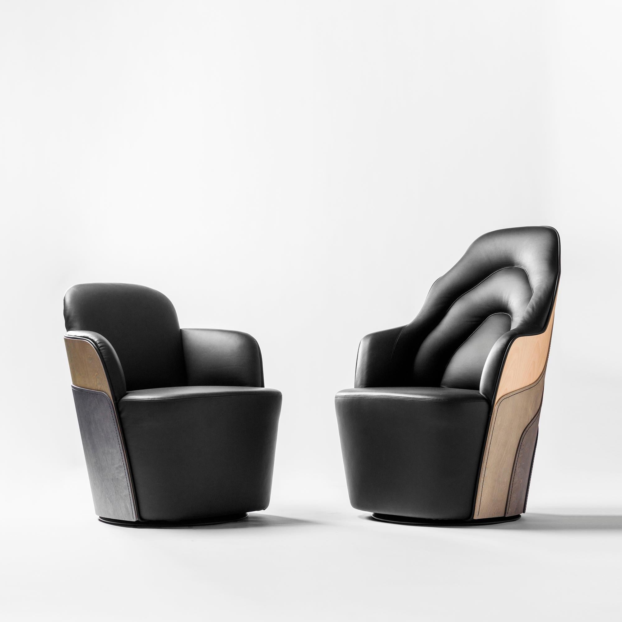 Färg & Blanche Contemporary Leather Little Couture Armchair for BD Barcelona 4