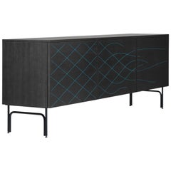 Färg & Blanche Couture Cabinet teinté en bois de frêne noir par BD Barcelona