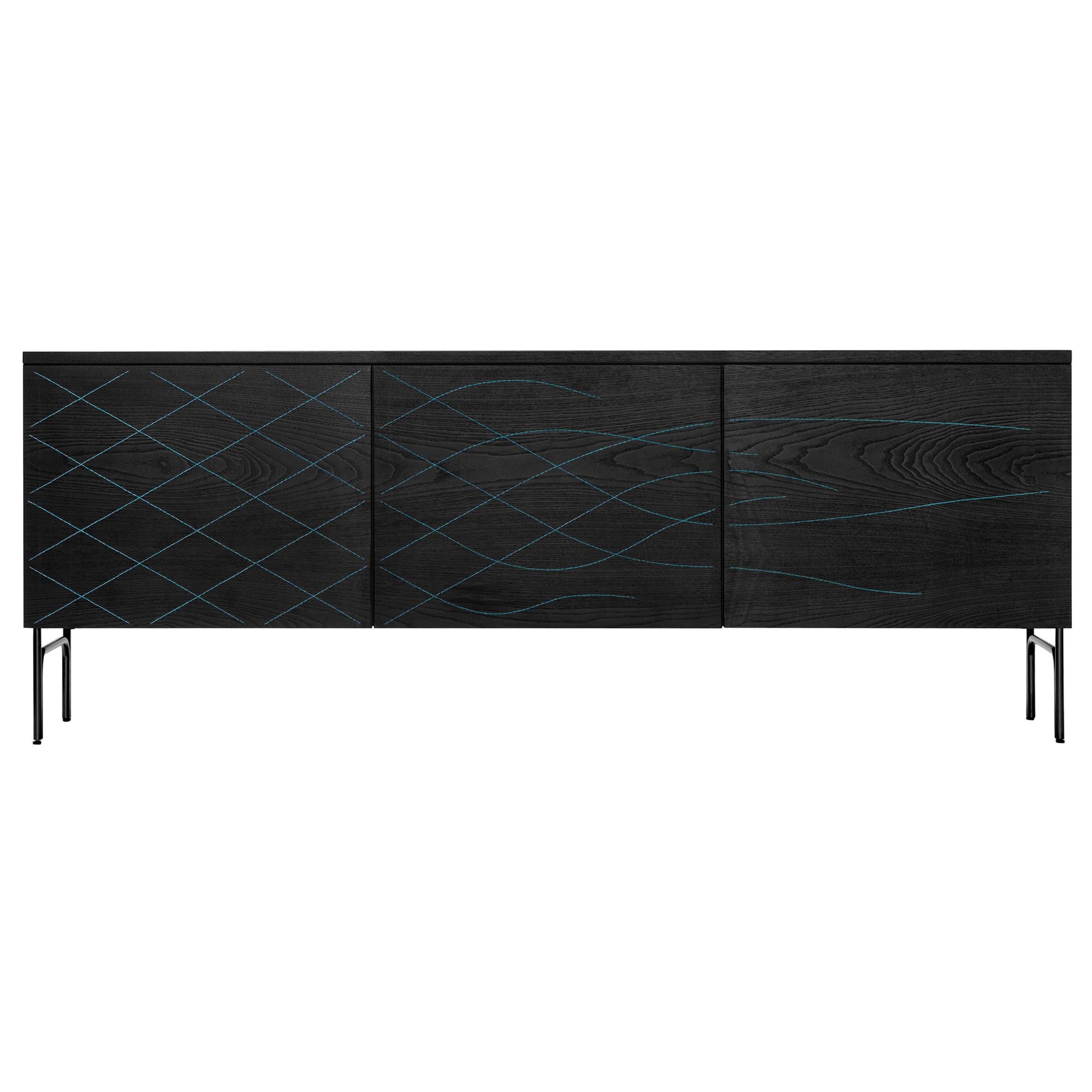 Färg & Blanche Couture Cabinet Stained Black Ash Wood by BD Barcelona