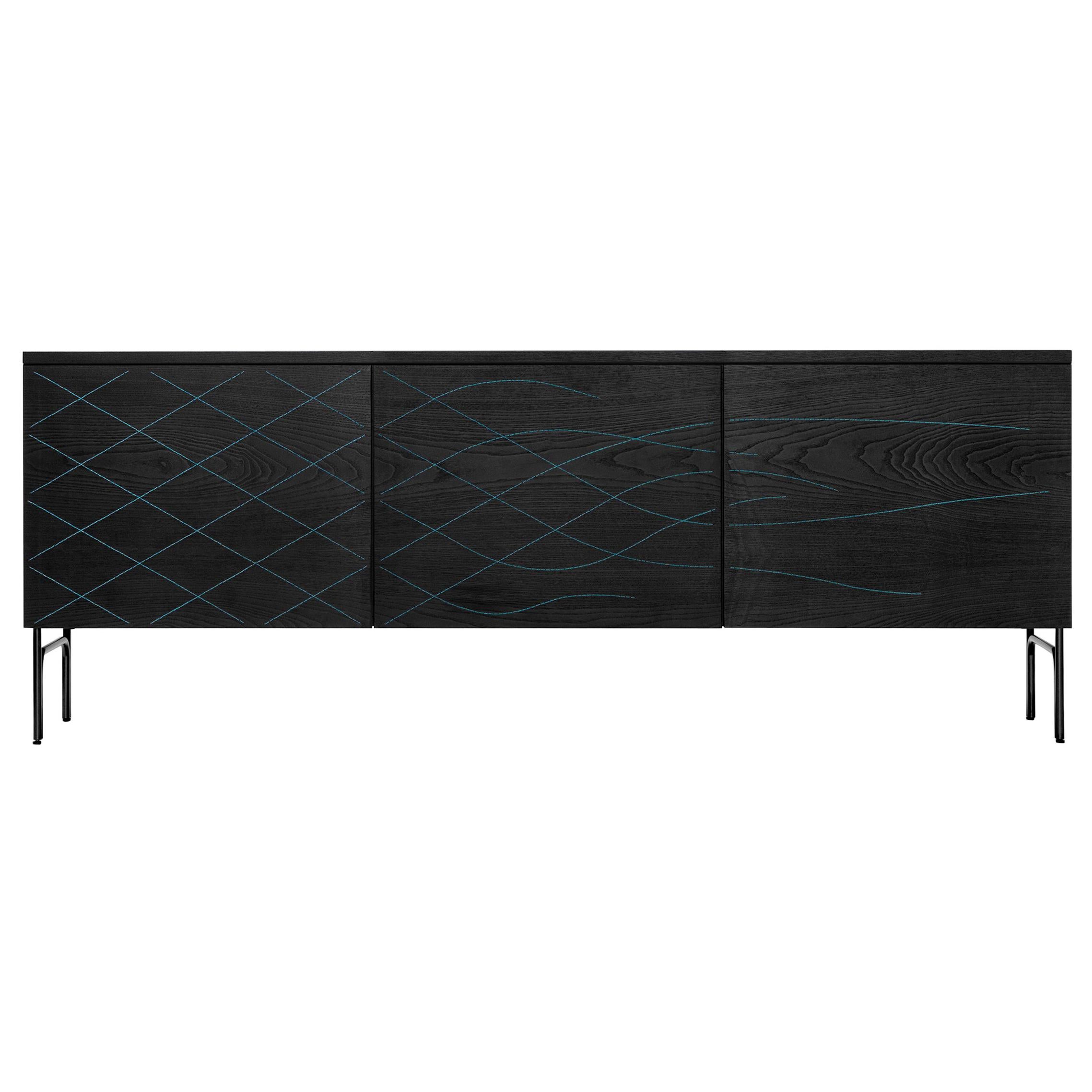 Färg & Blanche Couture Cabinet Stained Black Ash Wood by BD Barcelona For Sale