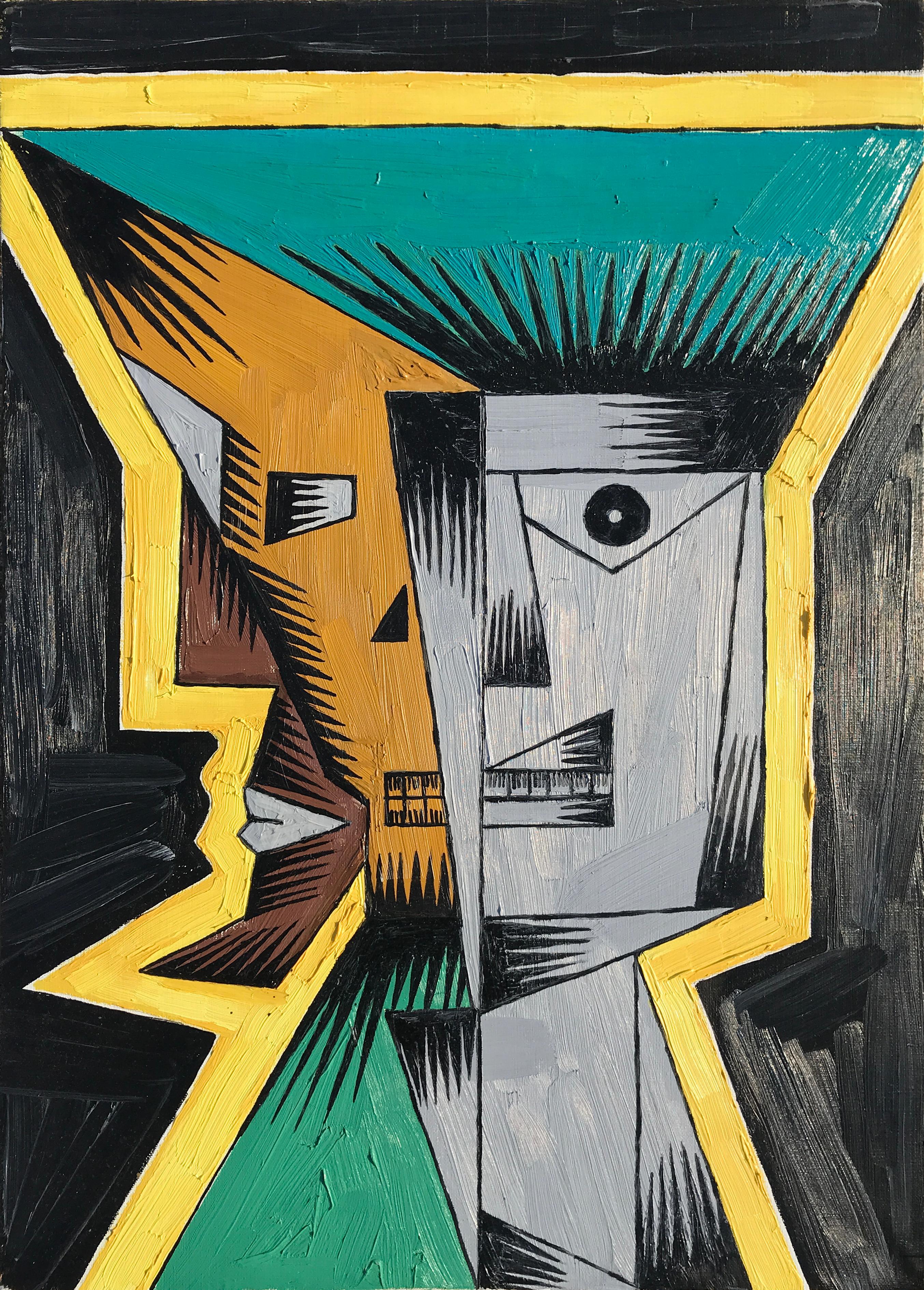 Selbstporträt – Painting von Farhad Nikfam