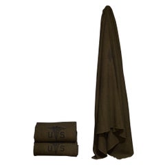 Couverture/plier en laine Faribault pour soldat de l'armée militaire sur pied
