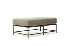 Faribault Grey Wool and Blackened Steel Bench