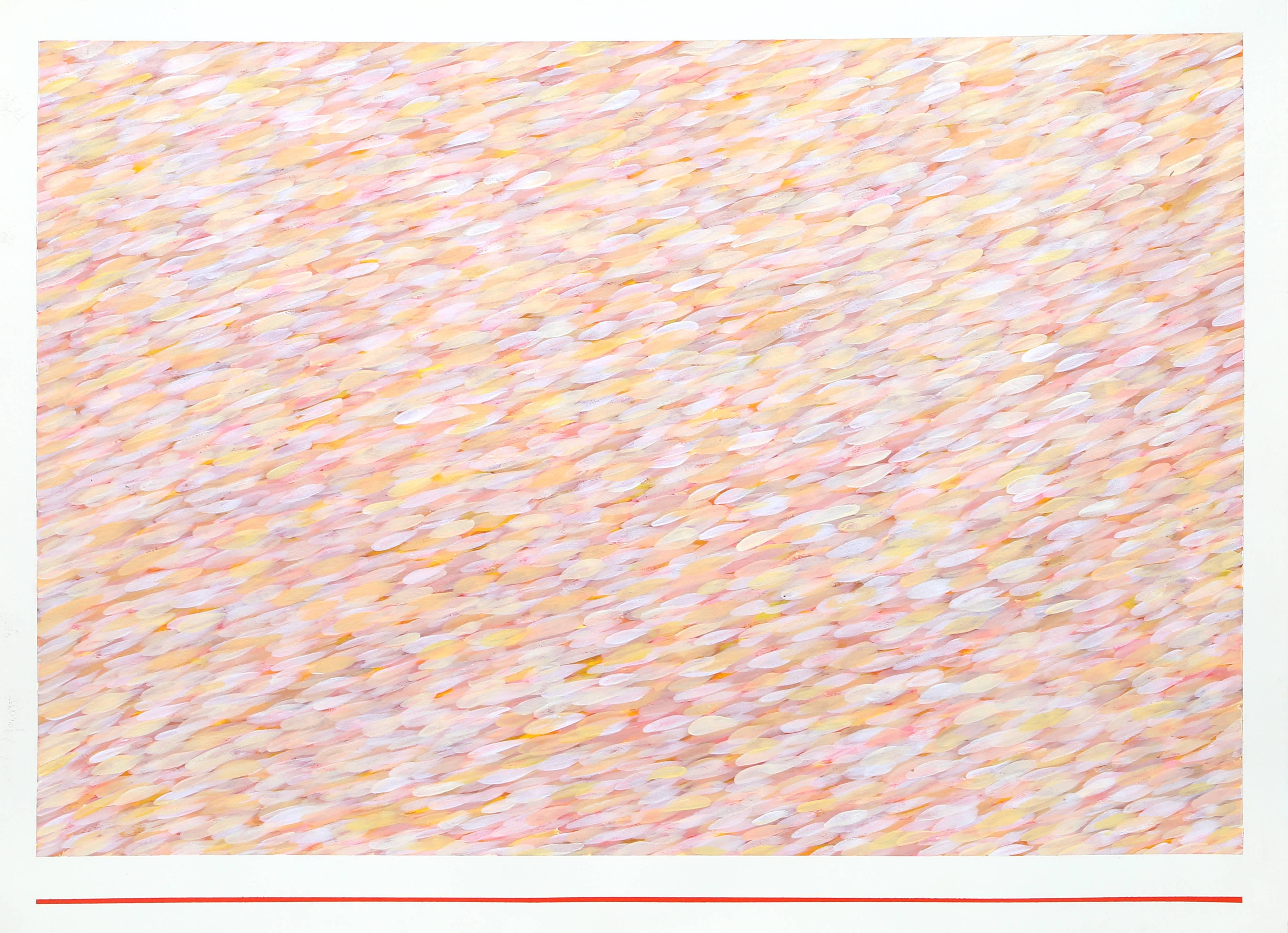 Artist: Farid Haddad, Lebanese (1945 - )
Title: Variation on a Red Line III
Year: 1976
Medium: Acrylic on Paper, signed verso
Size: 22 x 30 in. (55.88 x 76.2 cm)