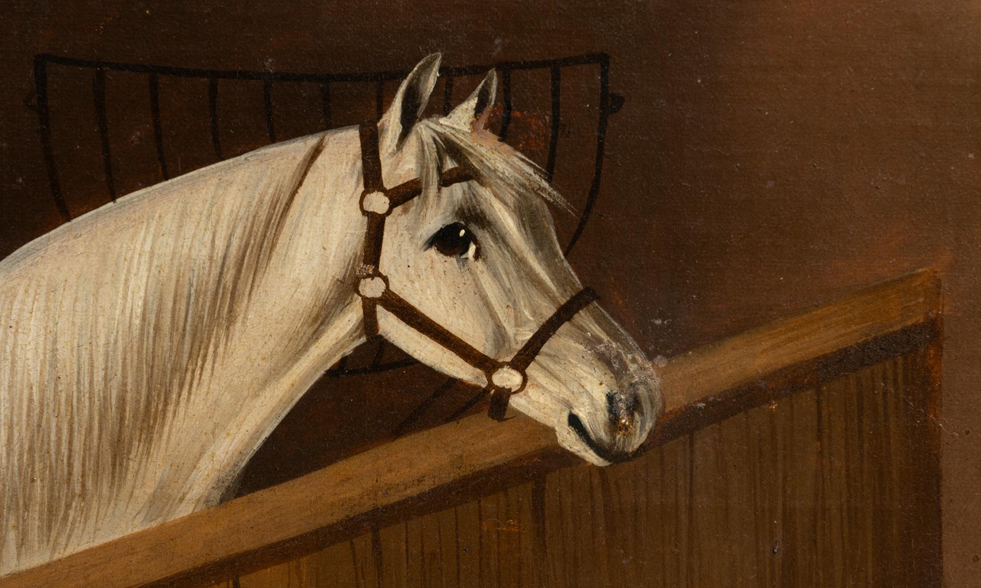 Bauernhoftiere Ölgemälde, England um 1800 im Zustand „Gut“ im Angebot in Culver City, CA