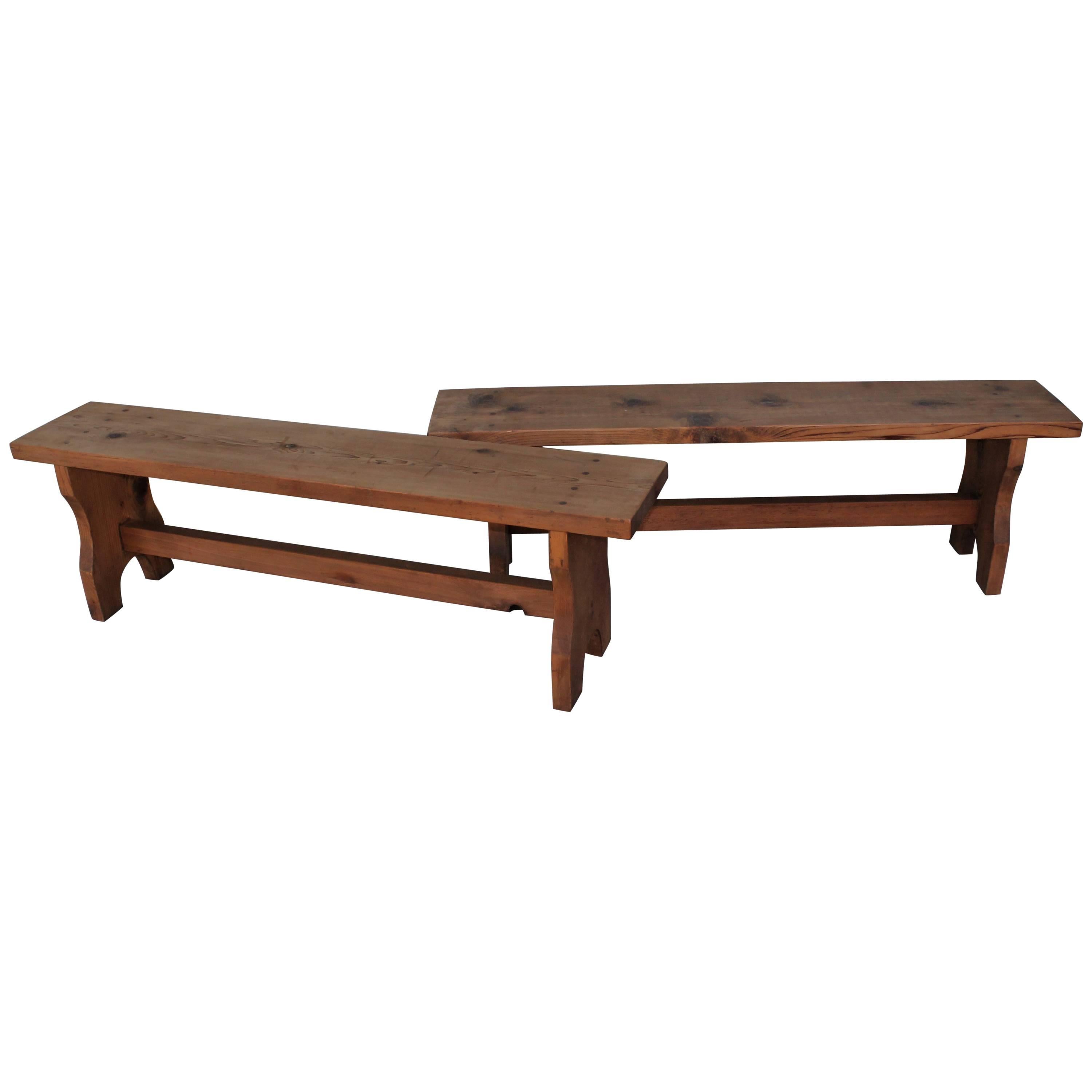 Farm House Amish Made Benches, Pair