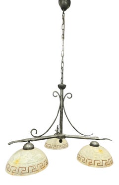Farm House Spanish Colonial Style Chandelier with Murano Shades Kogl Germany