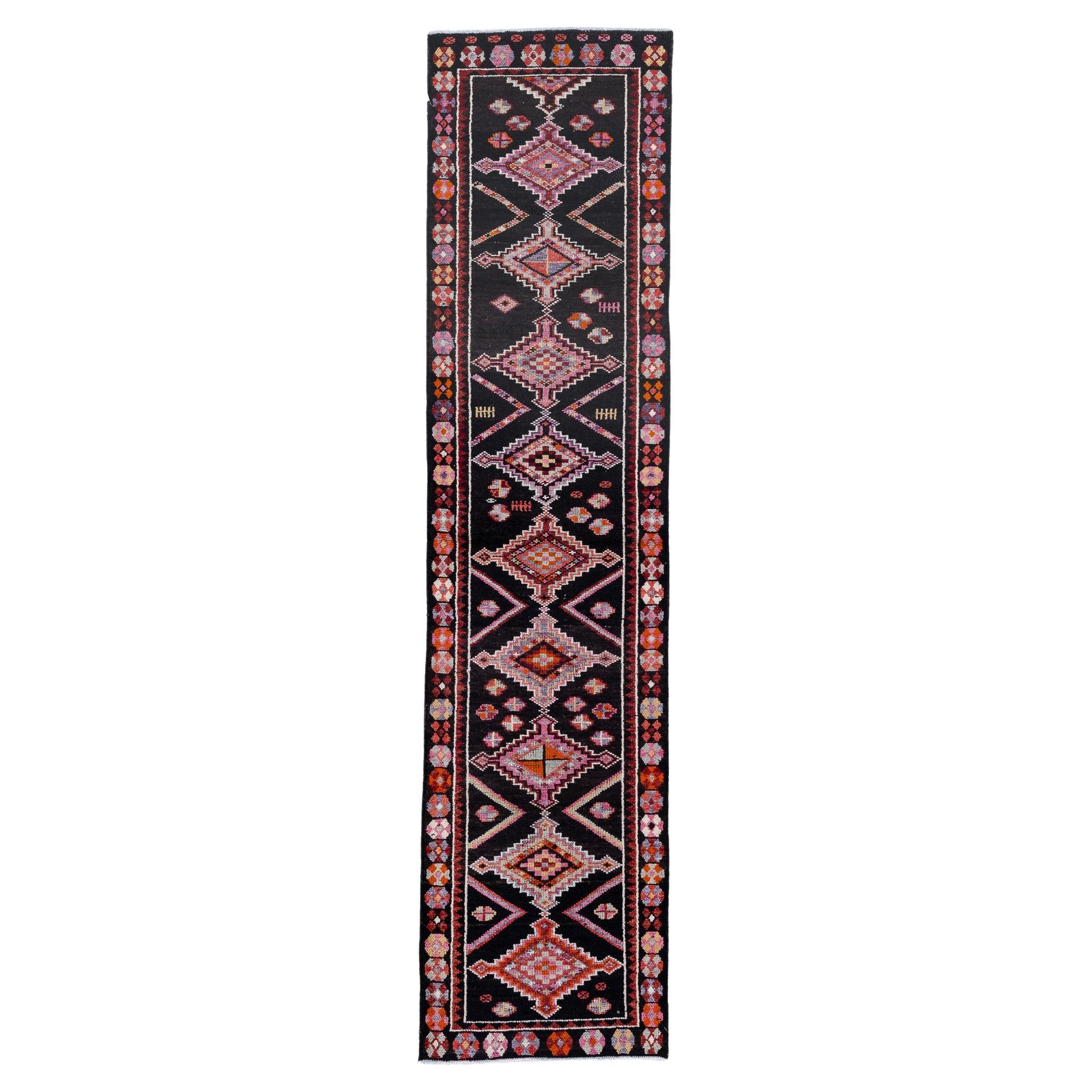 Farm Pastel Runner with Black Field For Sale
