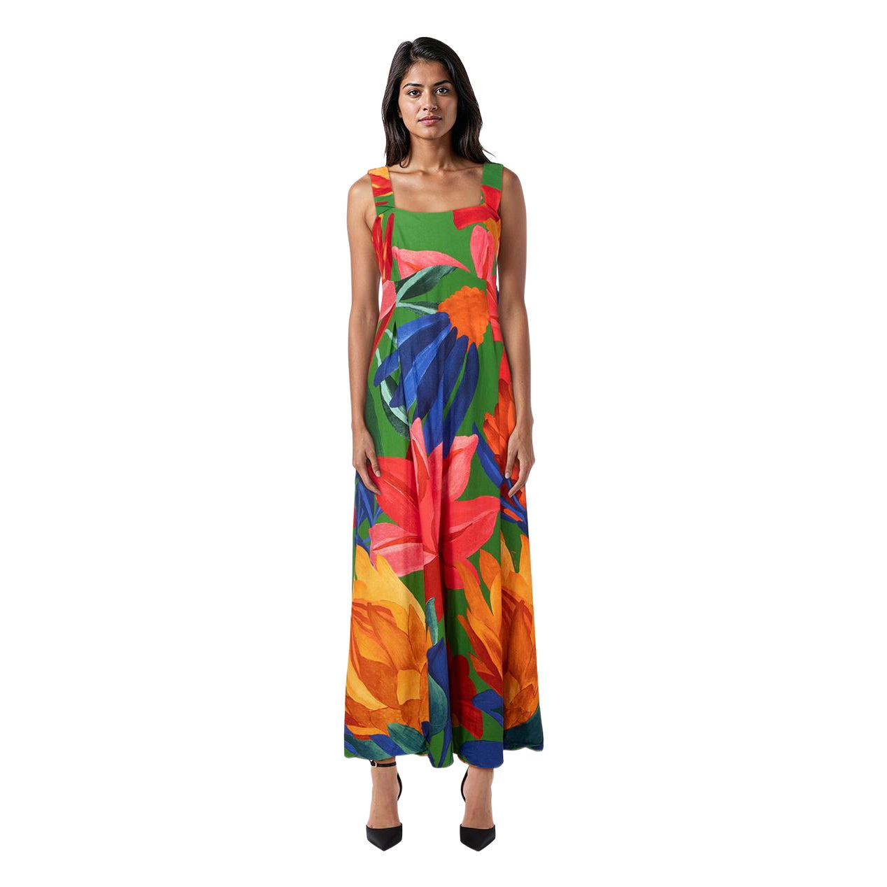 FARM Rio Floral Maxi Sleeveless Dress Size XL