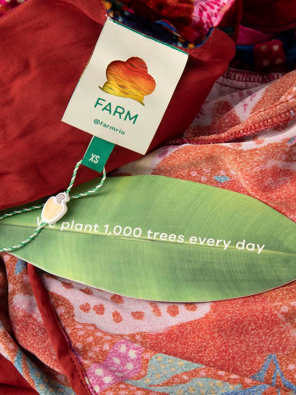 FARM Rio Mono de terciopelo con estampado floral Talla XS en venta 2