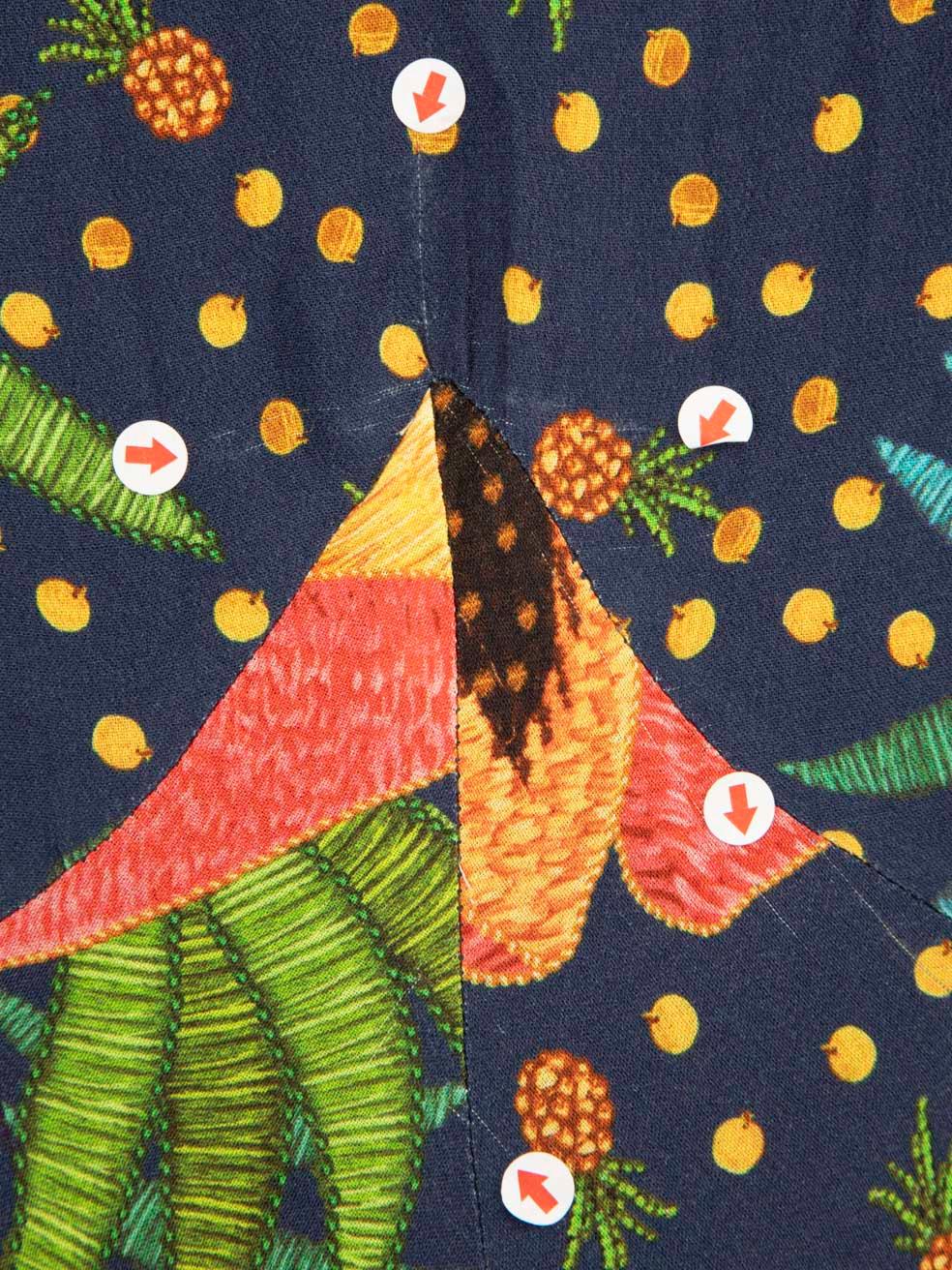 FARM Rio Obst gemustertes Maxikleid Größe XL Damen im Angebot