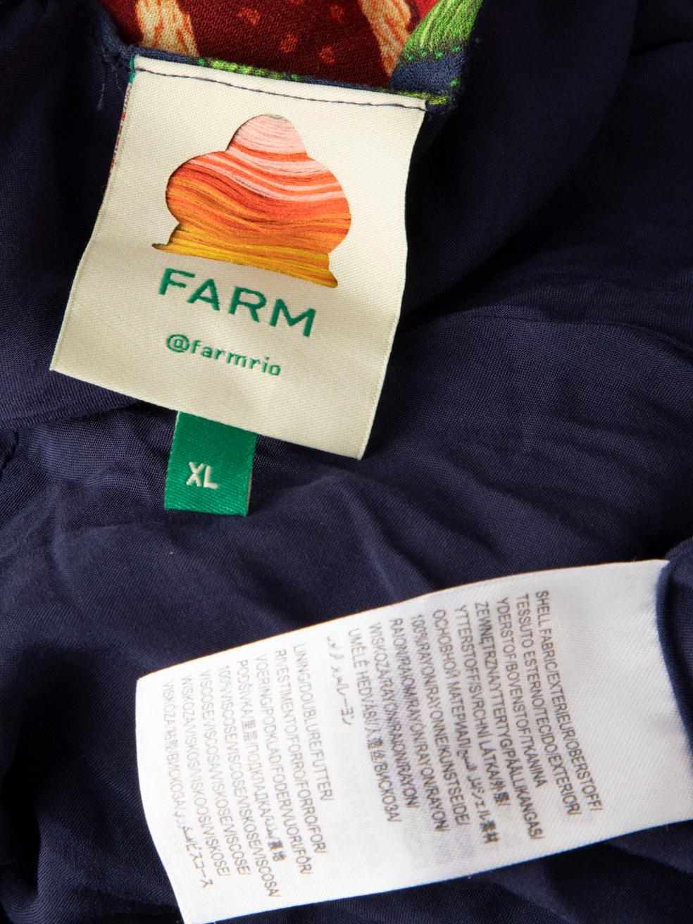 FARM Rio Obst gemustertes Maxikleid Größe XL im Angebot 1