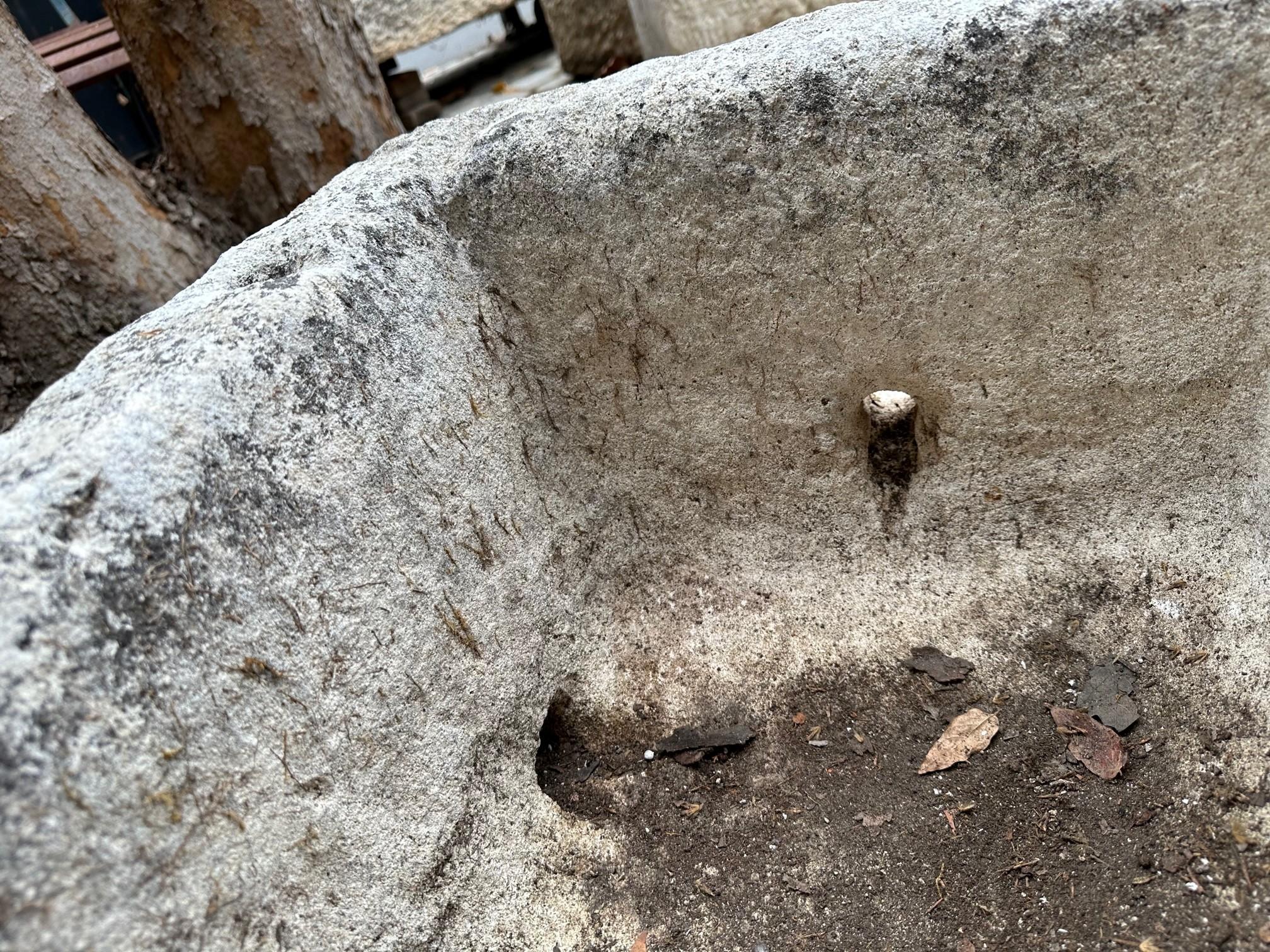 Farm Sink Hand Carved Stone Container Fountain Trough Basin Planter Antique LA 10
