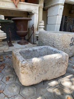Farm Sink Hand Carved Stone Container Fountain Trough Basin Planter Antique LA