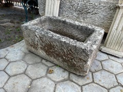 Farm Sink Hand Carved Stone Container Fountain Trough Basin Planter Antique La