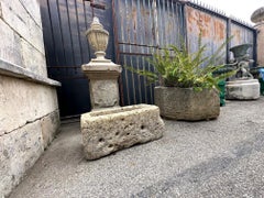 Farm Sink Hand Carved Stone Container Fountain Trough Basin Planter Antique LA