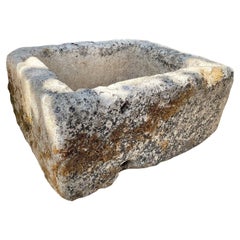 Farm Sink Hand Carved Stone Container Fountain Trough Basin Planter Antique LA