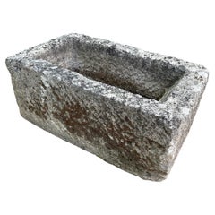 Fregadero de Granja Fuente de Piedra Tallada a Mano Cubeta Jardinera Antigua LA