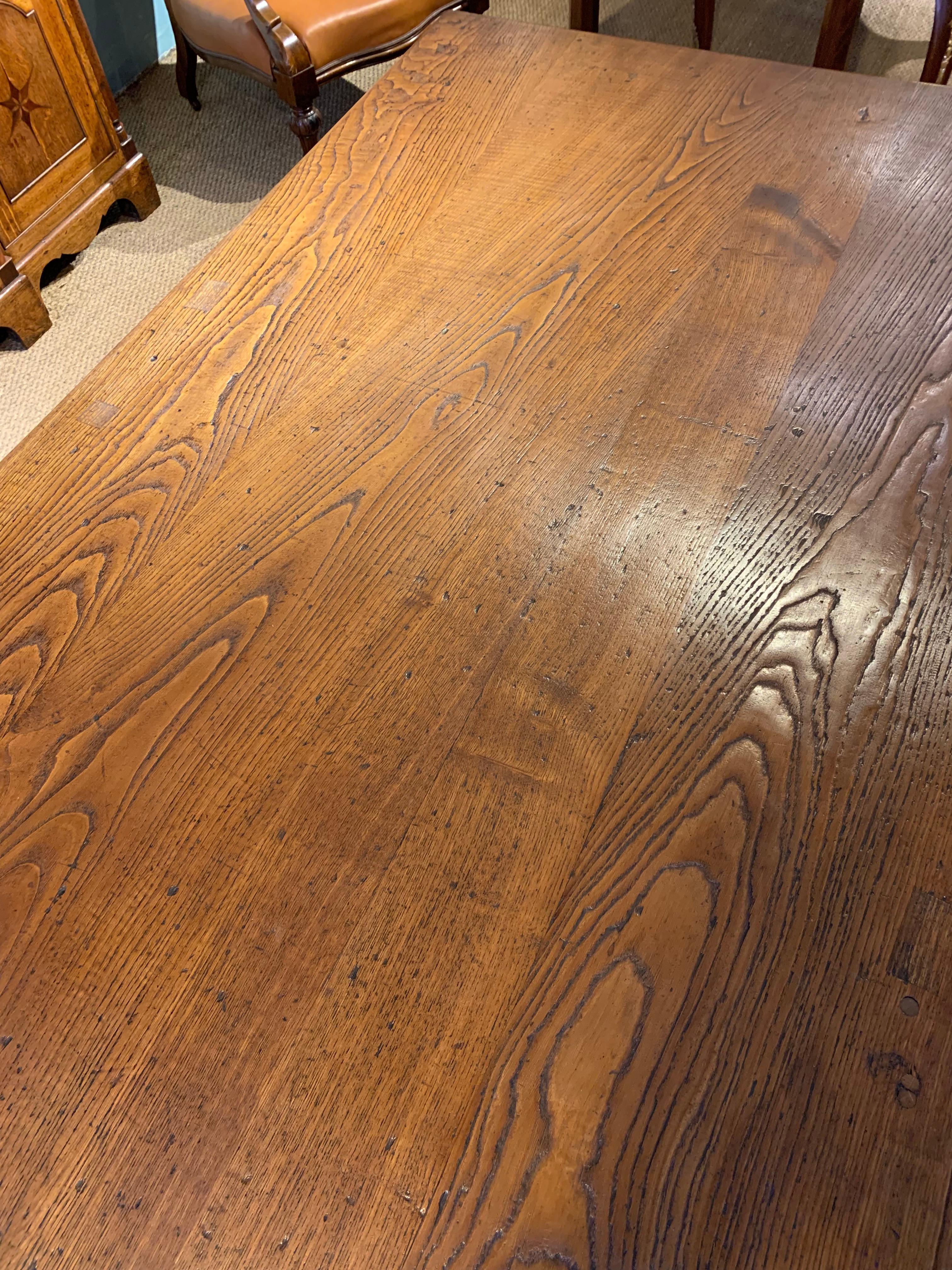 Farm Table, Elm Long and Wide For Sale 1
