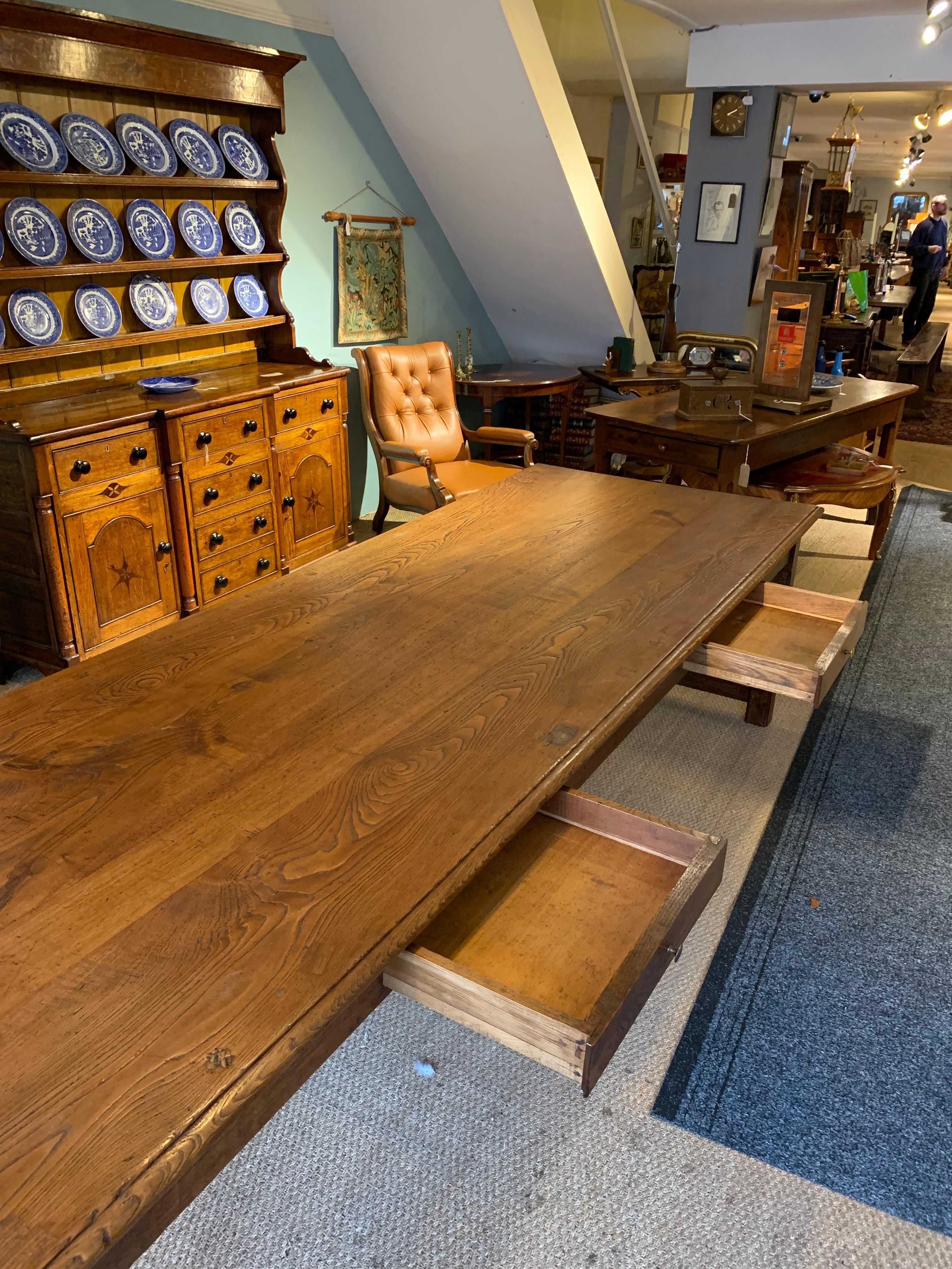 Farm Table, Elm Long and Wide For Sale 3
