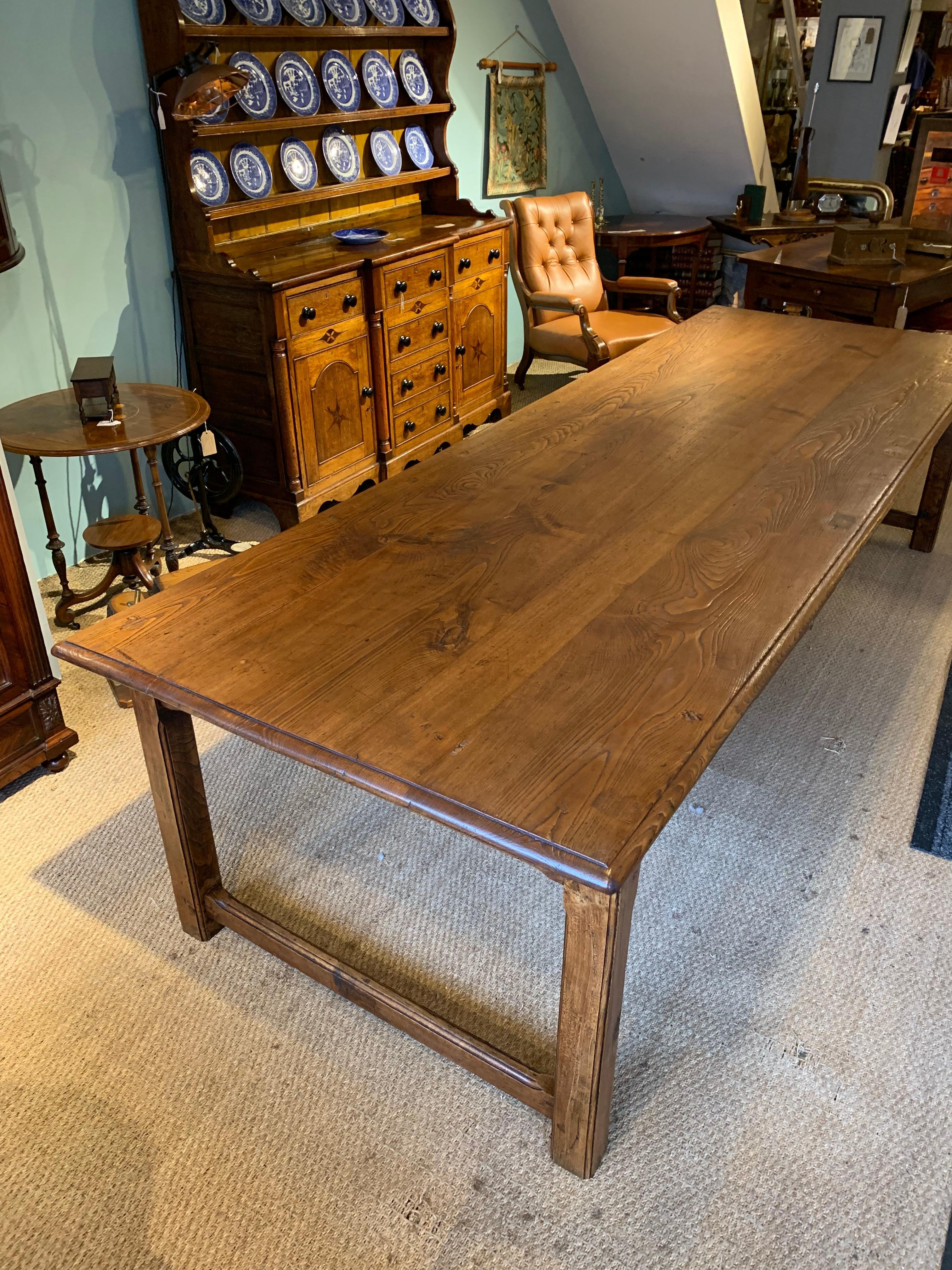 Farm Table, Elm Long and Wide For Sale 4