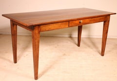 Farm Table from the 19th Century from France in Wild Cherrywood