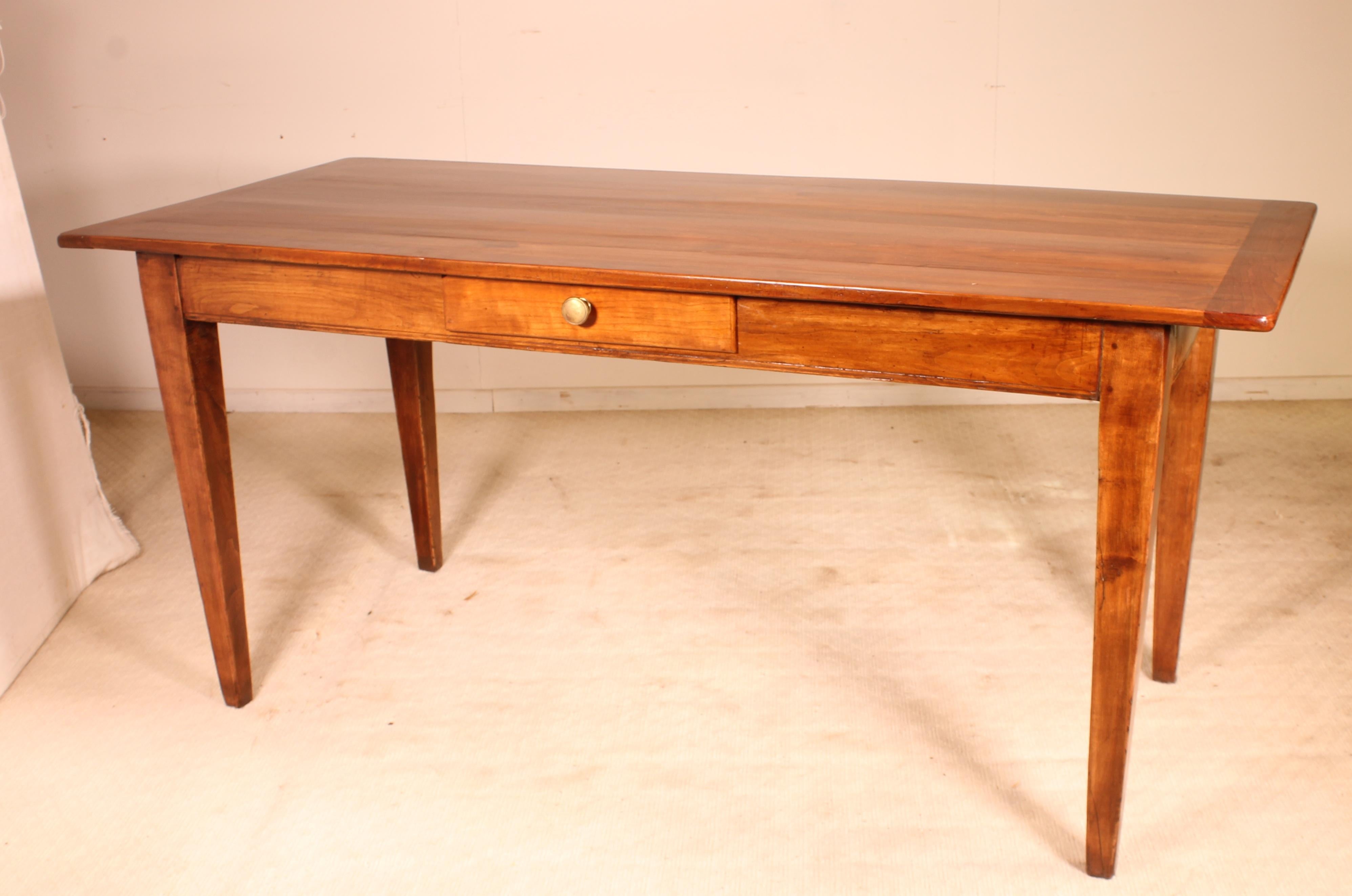 Farm Table from the 19th Century from France in Wild Cherrywood 1