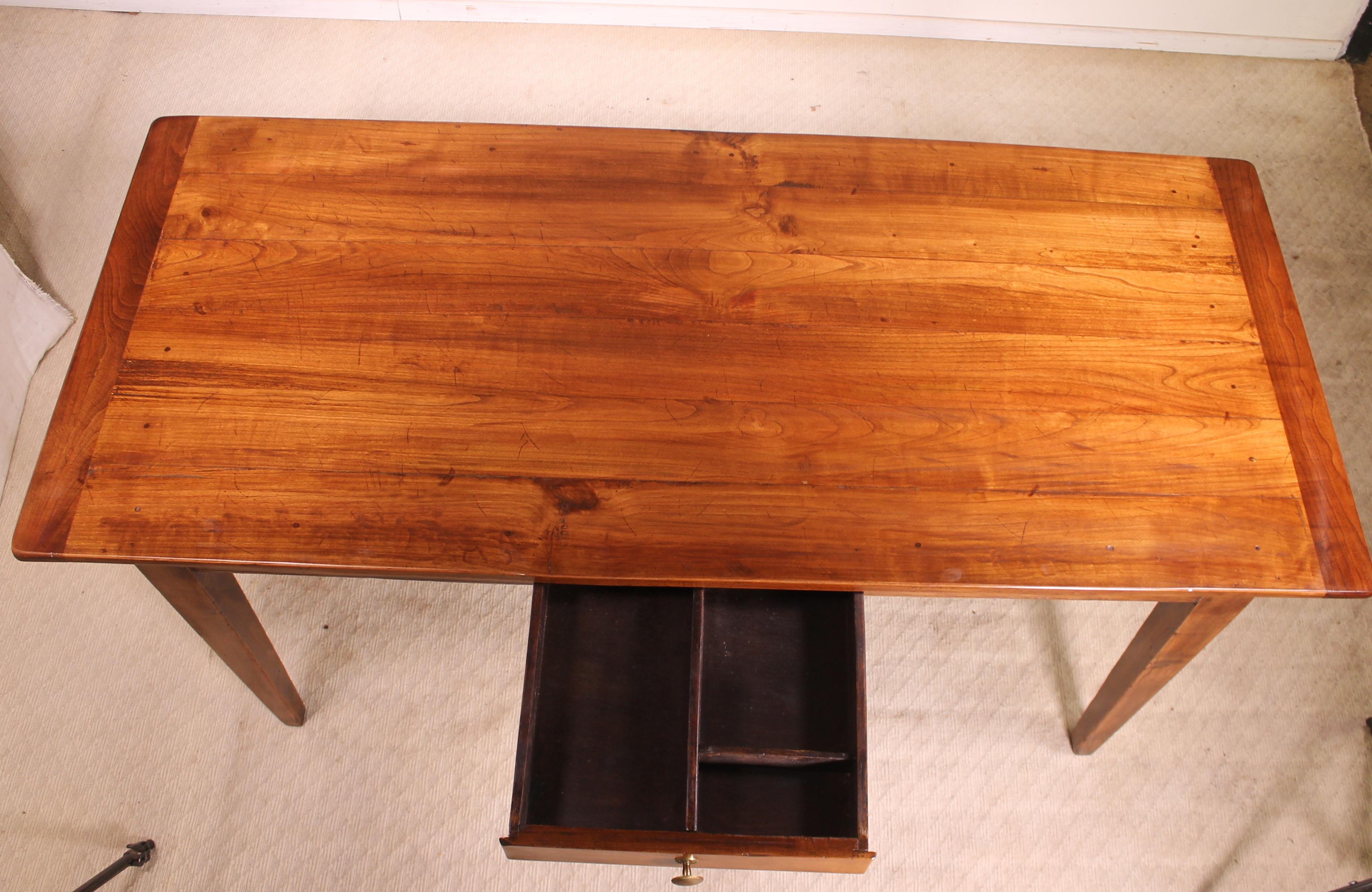 Farm Table from the 19th Century from France in Wild Cherrywood 3