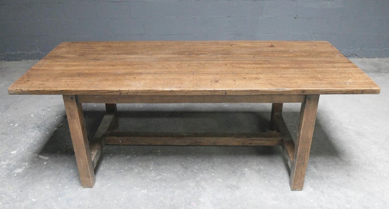 Arts and Crafts Farm Table in Reclaimed Pine, Made by Petersen Antiques For Sale