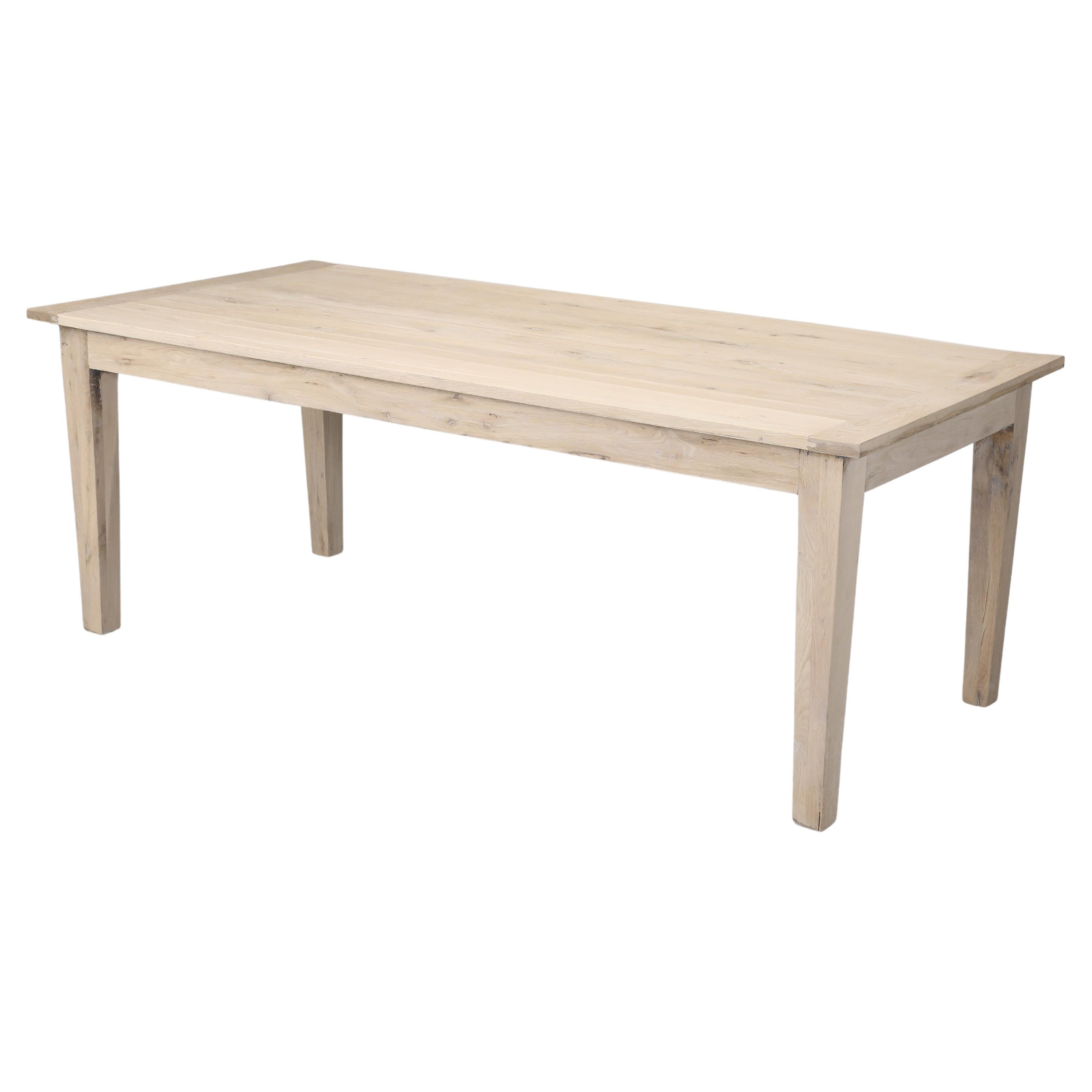 Farm Table that Comfortably Seats (8) and Constructed of Elm Wood Imported UK For Sale