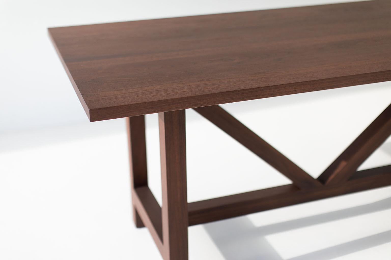 Modern Farm Table, Walnut For Sale