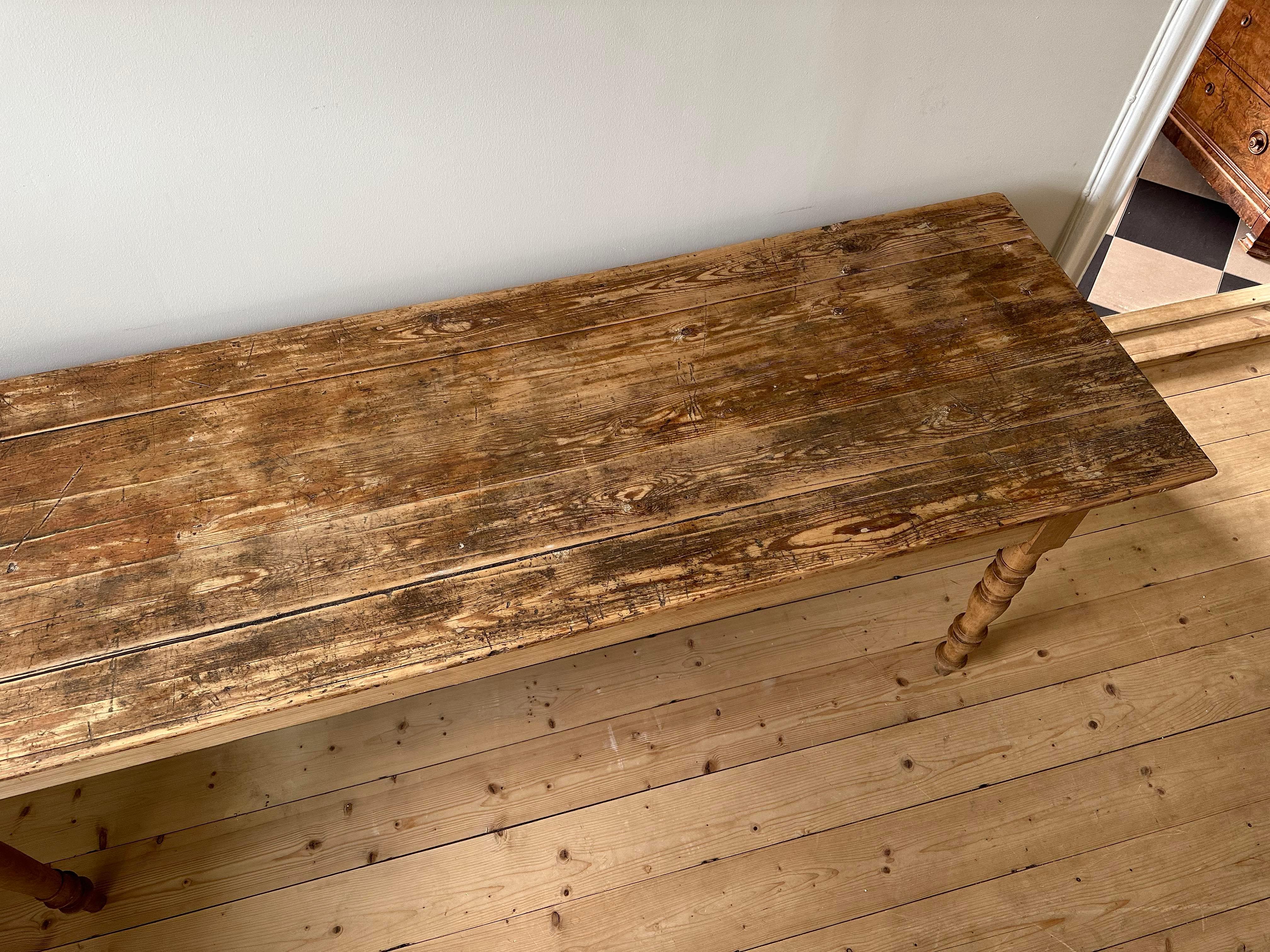 Early 20th Century Farm table with beautiful patina