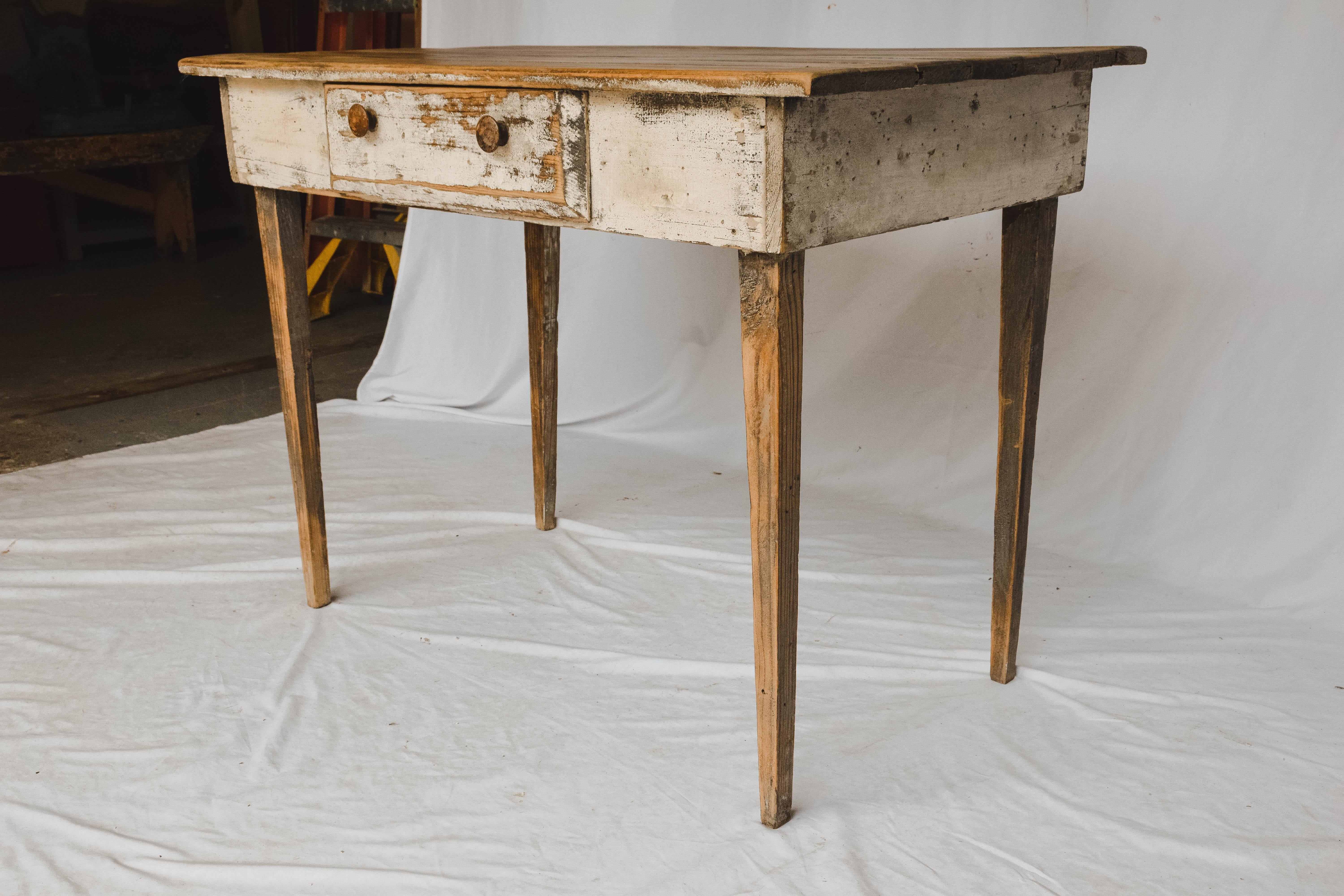 American Farm Table with Drawer